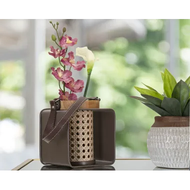 LATARNIA IRON-RATTAN 16x13x20 cm MIN 2